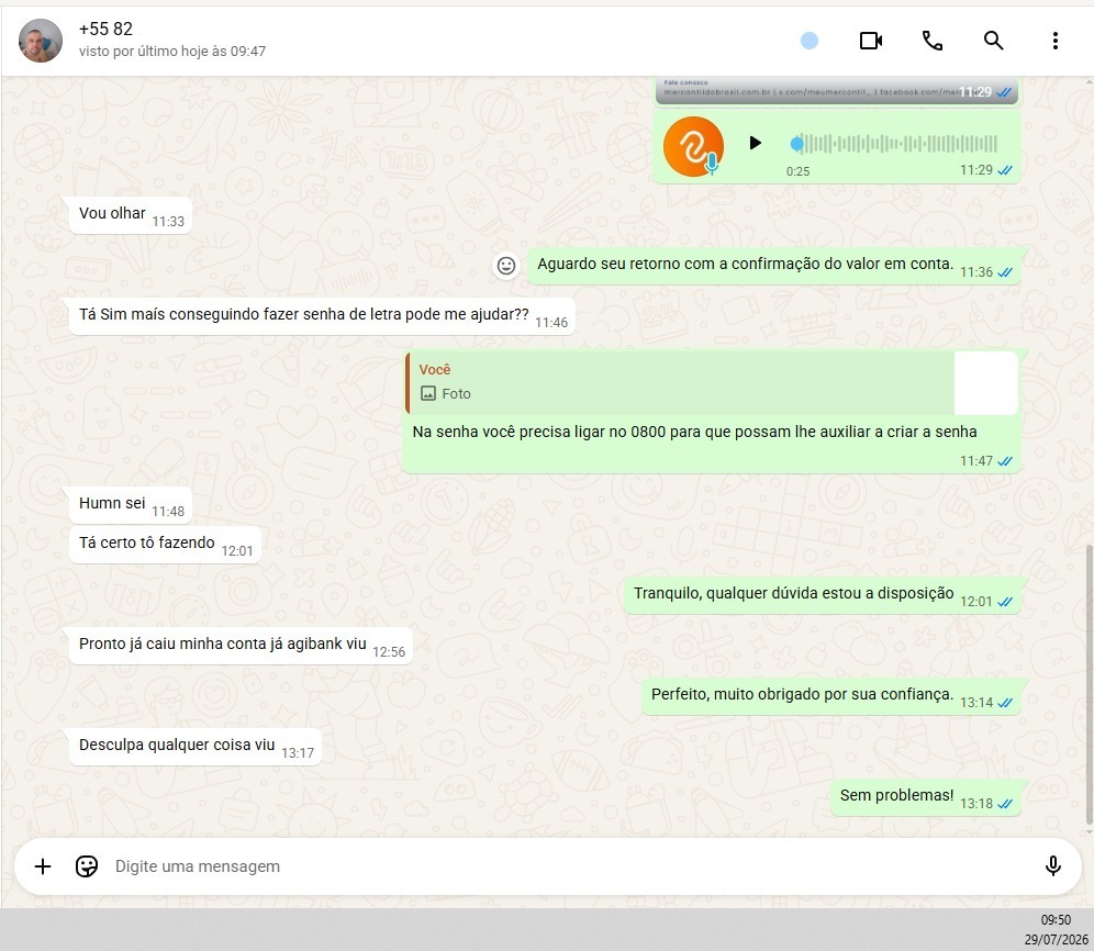 Print de depoimento de cliente aprovado